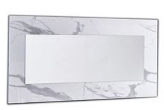Miroir mural bois blanc effet marbre vernis Botela 190 cm