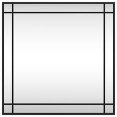 Miroir mural carré avec cadre noir en métal KLARA