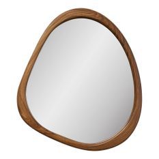 Miroir mural en bois marron LUXON – L 44 × H 47 cm