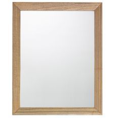Miroir mural en bois massif clair MAZARI - L 80 x H 100 cm