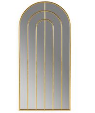 Miroir mural en métal doré TOKA – L 72 x H 150 cm