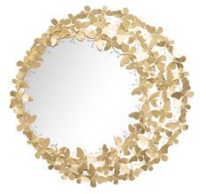 Miroir mural glamour papillon ø cm 81,5x3,5 (miroir cm ø55)