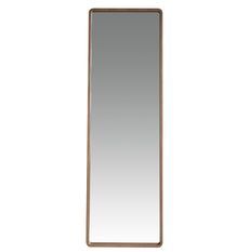 Miroir mural ou à poser rectangulaire – Cadre bois plaqué noyer naturel – L 60 x H 190 cm