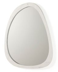 Miroir mural ovale bois blanc Blac