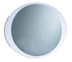 Miroir mural ovale bois laqué blanc Dany 110 cm