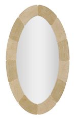 Miroir mural ovale effet pierre style naturel Mira