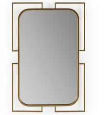 Miroir mural rectangulaire métal doré KARY – L 61 x H 91 cm