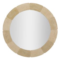 Miroir mural rond effet pierre style naturel Mira