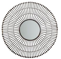 Miroir mural rond KOOMA en métal cuivré – Ø 78 cm