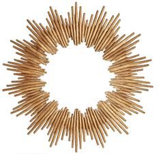 Miroir mural rond style colonial SIDEN - Ø 120 cm