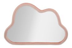 Miroir mural rose nuage velours cm 90x4x60