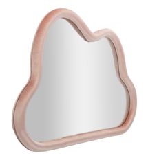 Miroir mural rose nuage velours cm 90x4x60