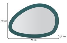 Miroir mural saturno bleue cm 71x1,5x48