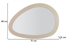Miroir mural saturno gris coquille cm 71x1,5x48