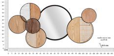 Miroir mural woody cm 123,2 x 4,4 x 63,5