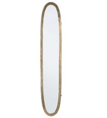 Miroir ovale aluminium vieilli BRINA – L 35 x H 180 cm