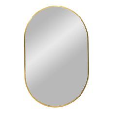 Miroir ovale en aluminium MADRID – L 50 x H 80 cm