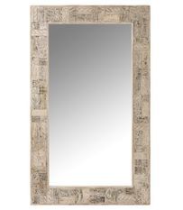 Miroir rectangulaire bois recyclé blanc délavé Leroy L 150 cm