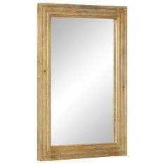 Miroir salle de bain marron 50x70x3cm bois de manguier