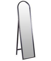 Miroir sur pied arrondi DAKOTA - Cadre bois massif noir - L 40 x H 160 cm