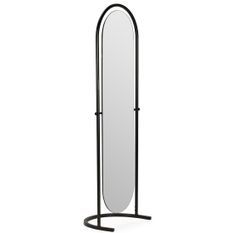 Miroir sur pied en métal noir VIROM – 180 cm