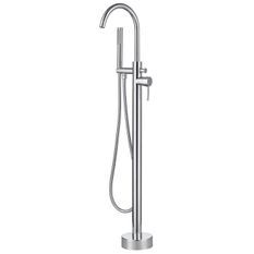 Mitigeur sur pied pour baignoire îlot - Mécanique - Chrome - OCEANIC - Avec douchette - Hauteur 115 cm