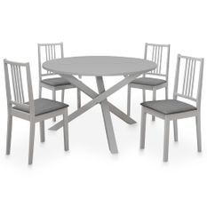 Mobilier de salle à manger 5 pcs MDF Gris 2