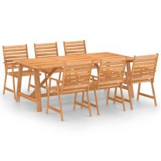 Mobilier de salle à manger de jardin 7 pcs Bois d'acacia solide 7