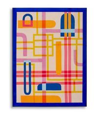 Modis avec tirage sur toile laquée encadré -b- cm 60x3,3x80