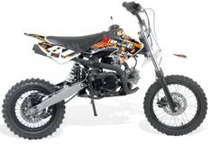 Moto cross 110cc Sport 14/12 boite mécanique Kick starter orange