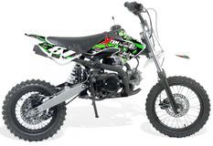 Moto cross 110cc Sport 14/12 boite mécanique Kick starter vert