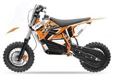 Moto cross électrique 800W brushless 48V 12/10 NRG turbo orange