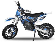 Moto cross électrique enfant Gazelle 500W bleu 10/10 pouces