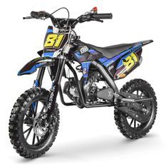 Moto cross enfant 50cc MX Storm bleu