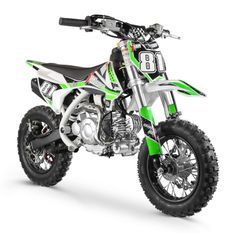 Moto cross enfant 60cc automatique 10/10 pouces verte Super Racing