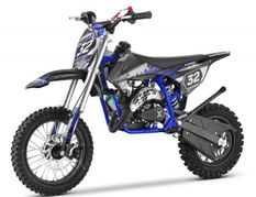Moto cross enfant 60cc Jafaar 12/10 bleu