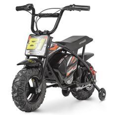 Moto électrique enfant avec petites roues 250W 24V orange Strike