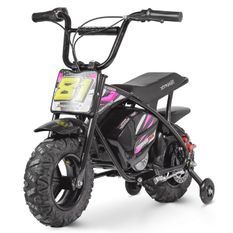Moto électrique enfant avec petites roues 250W 24V rose Strike