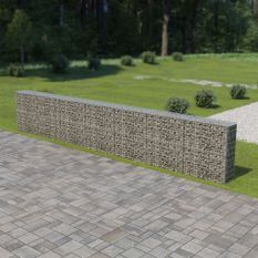 Mur à gabion avec couvercles Acier galvanisé 600 x 30 x 100 cm