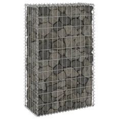 Mur en gabion avec couvercles Acier galvanisé 60x30x100 cm