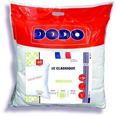 Oreiller - LE CLASSIQUE - Gonflant parfait - 60x60 cm - Polyester et fibre Volupt'air - DODO