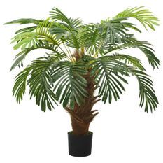 Palmier Cycas artificiel avec pot 90 cm Vert