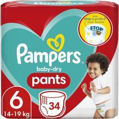 PAMPERS Baby-Dry Pants Taille 6 - 34 Couches-culottes