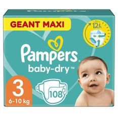 PAMPERS Baby-Dry Taille 3 - 108 Couches