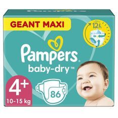 PAMPERS Baby-Dry Taille 4+ - 86 Couches