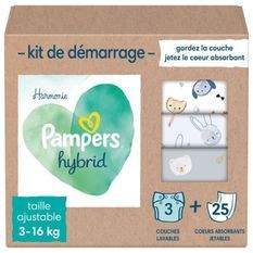 PAMPERS Hybrid Kit couches lavables pour bébés x15