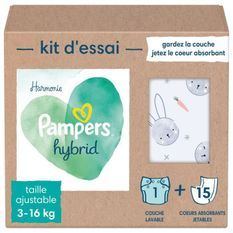 PAMPERS Hybrid Kit couches lavables pour bébés x25