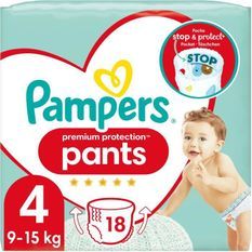 PAMPERS Premium Protection Pants Taille 4 - 18 Couches-culottes
