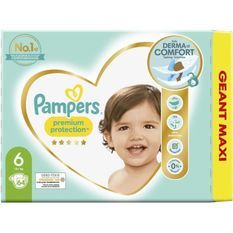 PAMPERS Premium Protection Taille 6 - 64 Couches