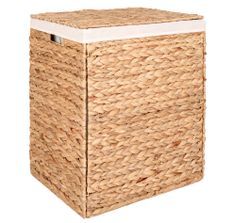 Panier à linge rectangulaires PASSO – Jacinthe d’eau naturelle